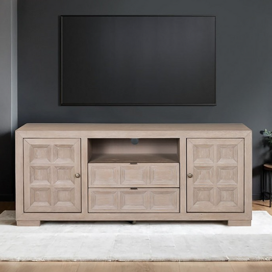 Hatton Cross White Oak TV Console